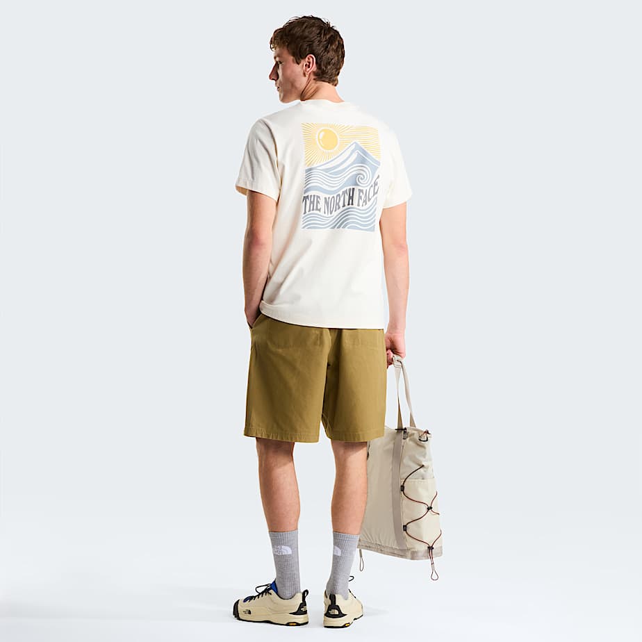 Mountain Escape relaxt geschnittenes TShirt mit Grafik Unisex TNF White Dune ALT4