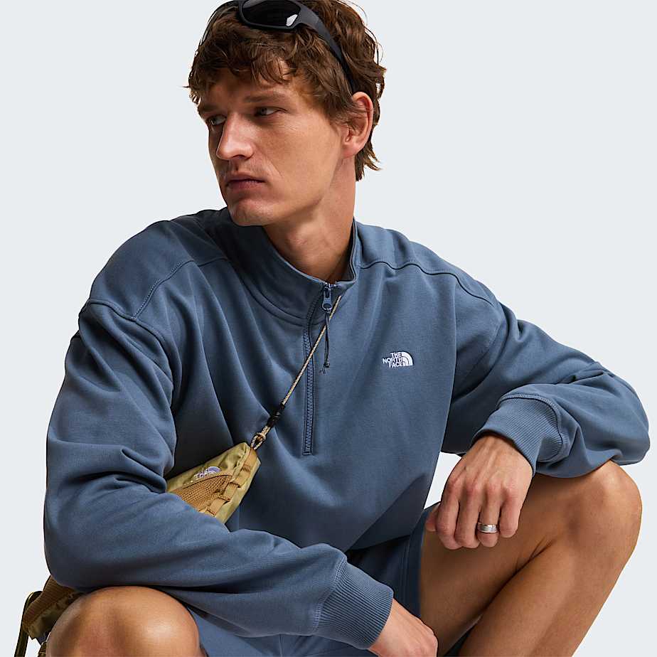 Unisex Essential Light Relaxed 14 Zip Sweatshirt TNF ALT7