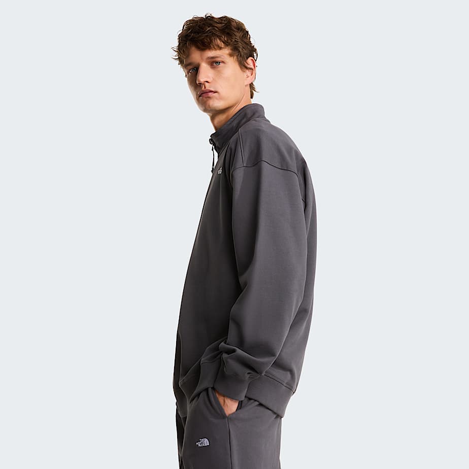 Unisex Essential Light Relaxed 14 Zip Sweatshirt TNF Anthracite Grey ALT4