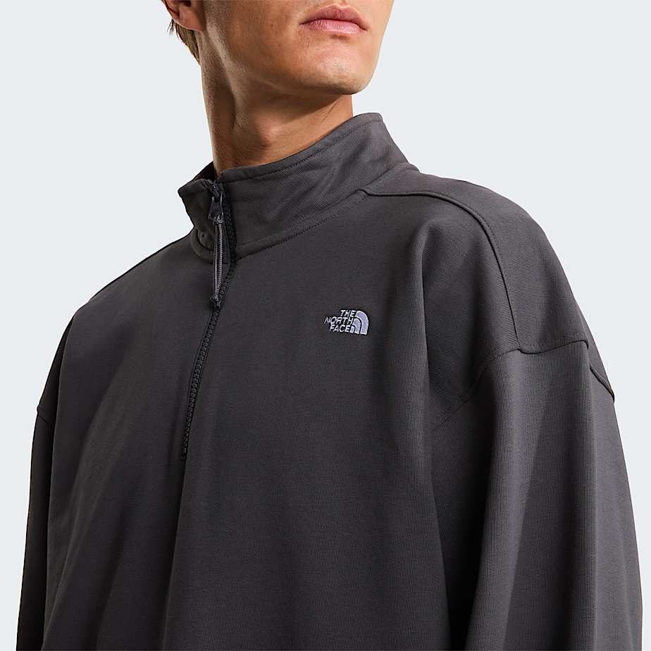 Unisex Essential Light Relaxed 14 Zip Sweatshirt TNF Anthracite Grey ALT6