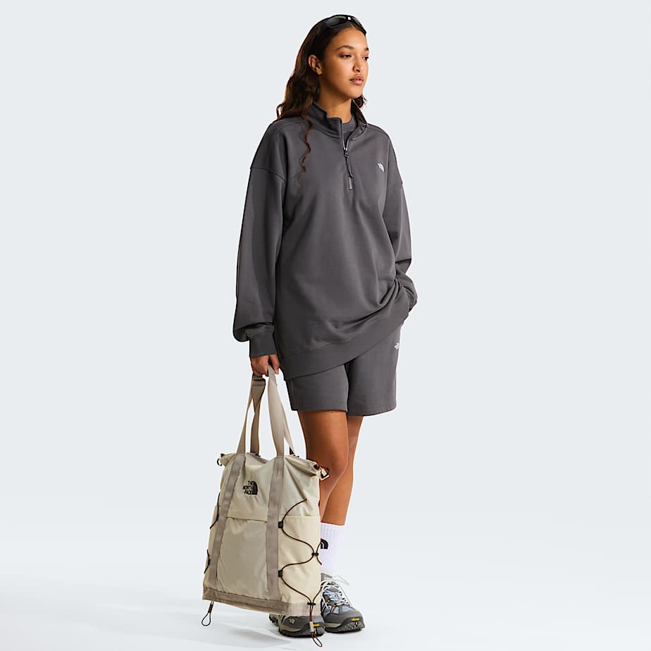 Unisex Essential Light Relaxed 14 Zip Sweatshirt TNF Anthracite Grey ALT9