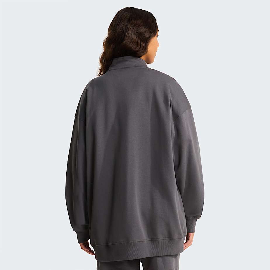 Unisex Essential Light Relaxed 14 Zip Sweatshirt TNF Anthracite Grey ALT11