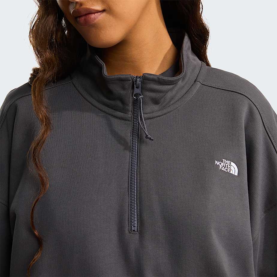 Unisex Essential Light Relaxed 14 Zip Sweatshirt TNF Anthracite Grey ALT12