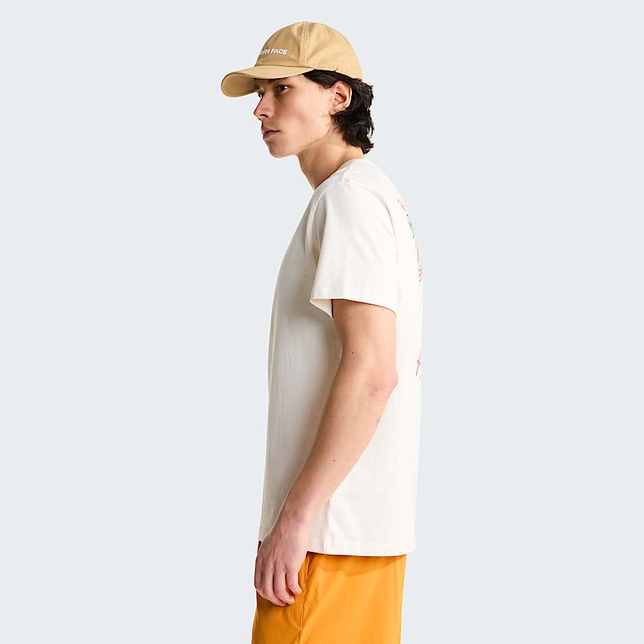 Unisex Flower Scribble Relaxed TShirt TNF ALT5