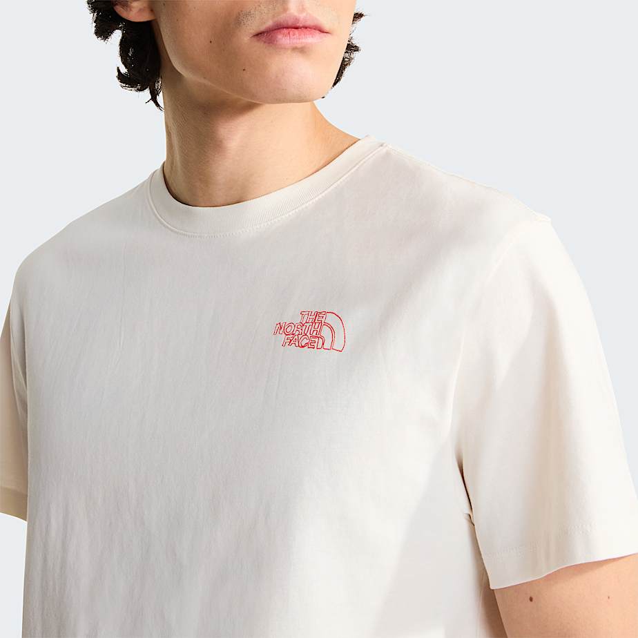 Unisex Flower Scribble Relaxed TShirt TNF ALT6