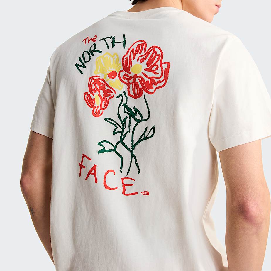 Unisex Flower Scribble Relaxed TShirt TNF ALT7