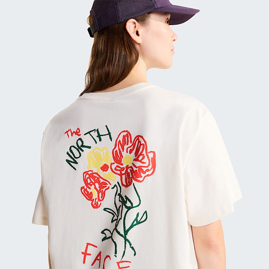 Unisex Flower Scribble Relaxed TShirt TNF ALT14