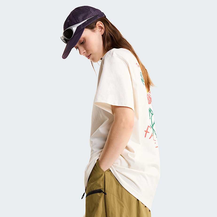 Unisex Flower Scribble Relaxed TShirt TNF ALT15