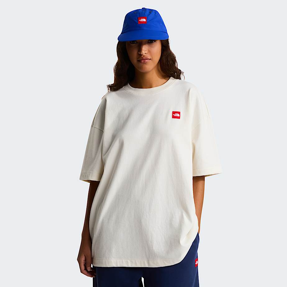 Tshirt de malha Red Box unissexo TNF White Dune ALT1