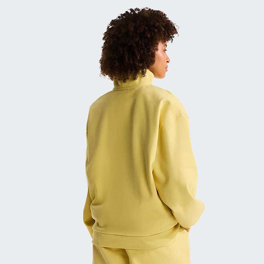 Unisex TNF Red Box 12 Zip Sweatshirt TNF Honeyed Sand ALT4