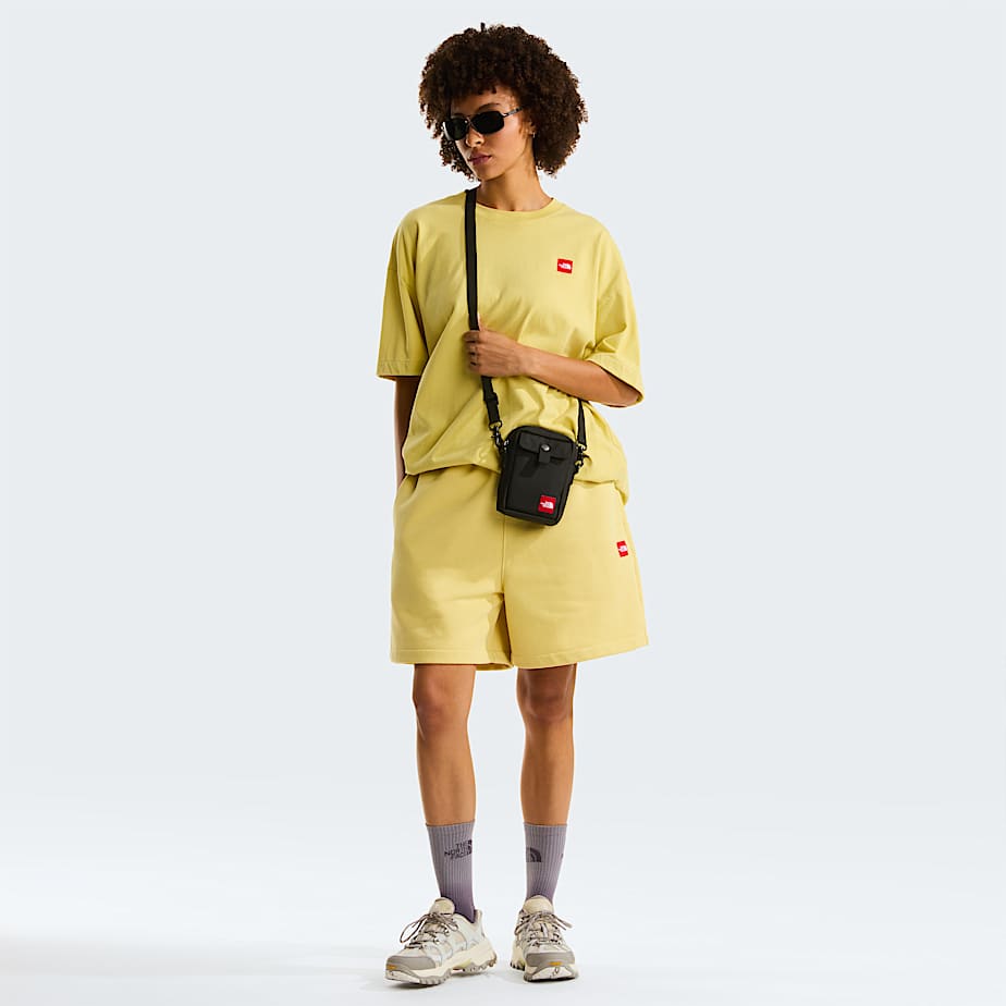 TNF Red Box Fleece Shorts Unisex TNF Honeyed Sand ALT2