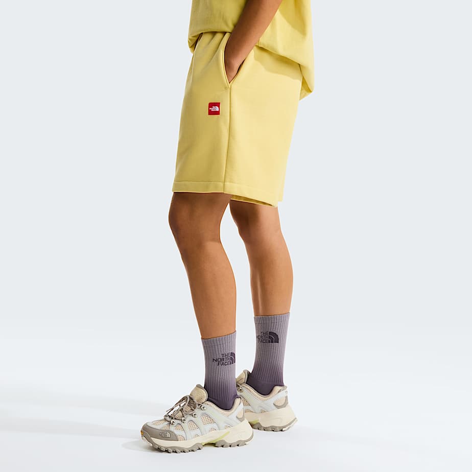 TNF Red Box Fleece Shorts Unisex TNF Honeyed Sand ALT3