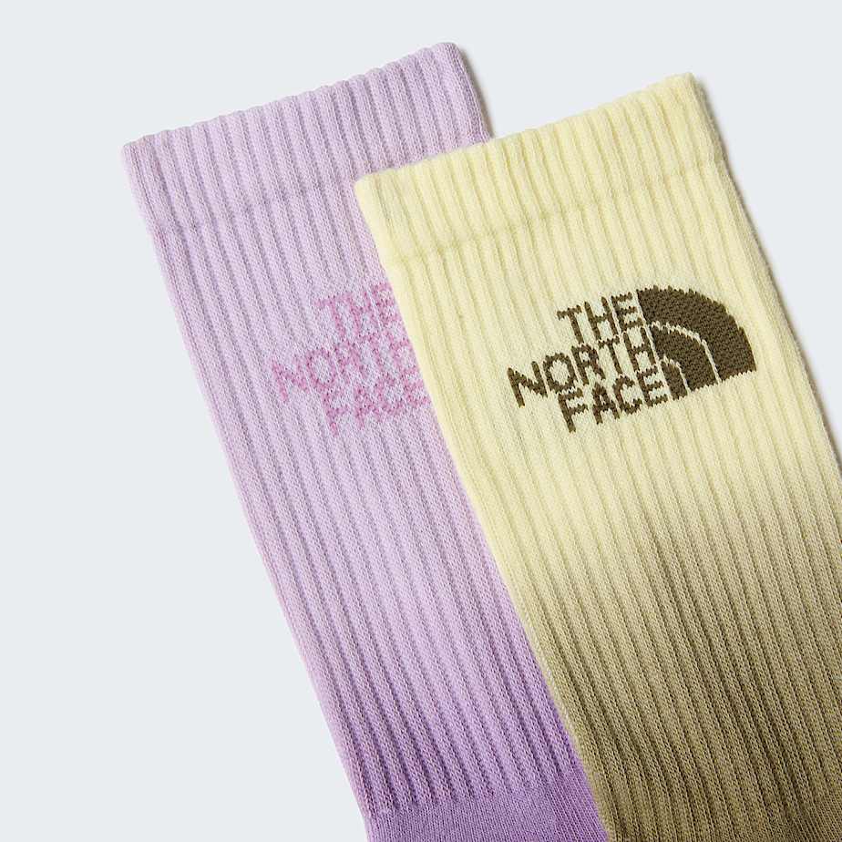 Everyday DipDye Crew Socks TNF Hushed LavenderMetal PinkPearLemon Mist ALT2