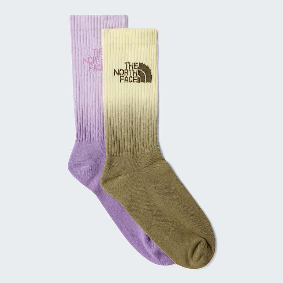 Everyday DipDye Crew Socks TNF Hushed LavenderMetal PinkPearLemon Mist HERO