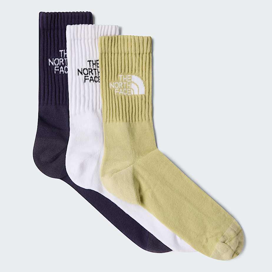 Everyday Standard Crew Socks TNF TNF WhiteEndless DuskPear HERO