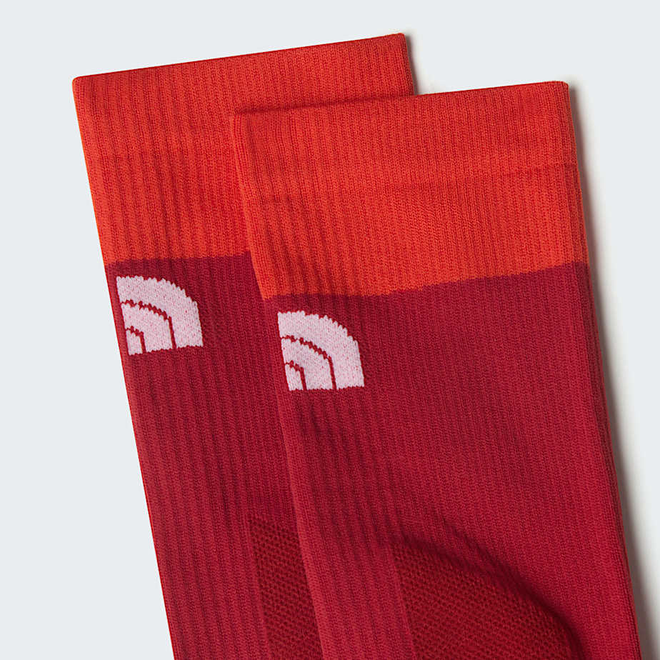 Trail Run Crew Socks TNF Iron ClayLava Red ALT2