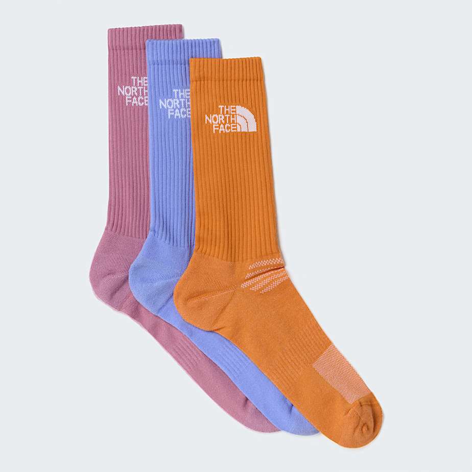 Multi Sport Cushion Crew Socks TNF Periwinkle GlowDust OrangeHushed Lavender HERO