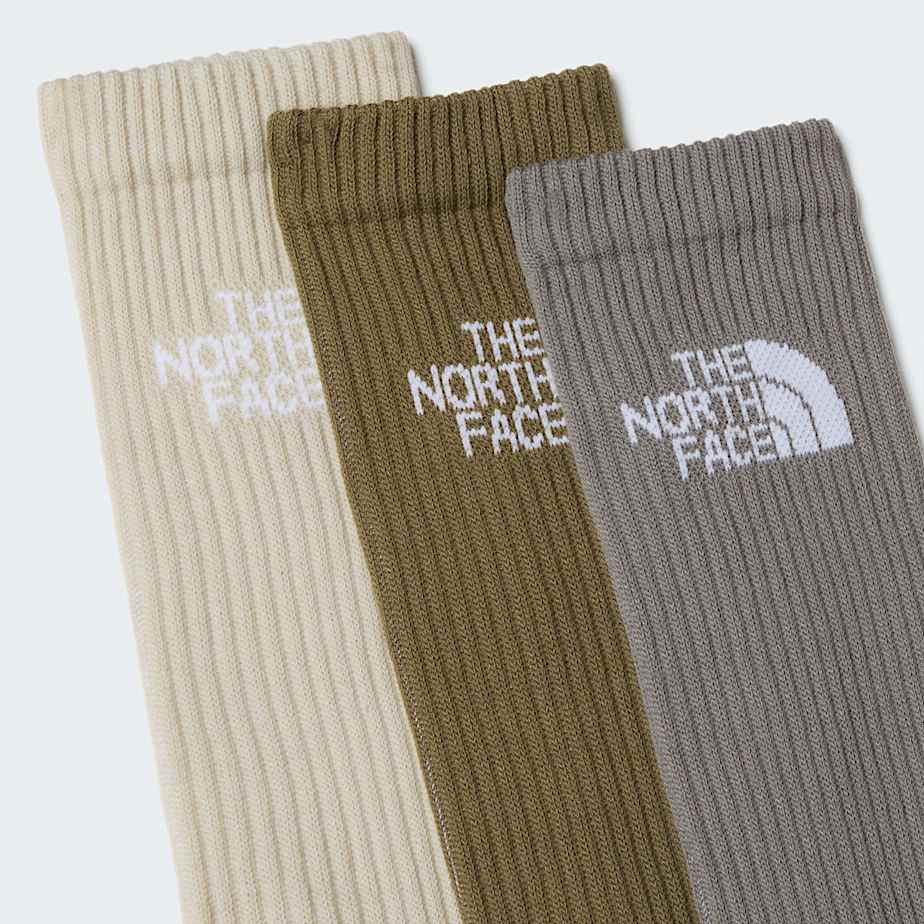 Multi Sport Cushion Crew Socks TNF Stone SlabDesert StoneCedar ALT2