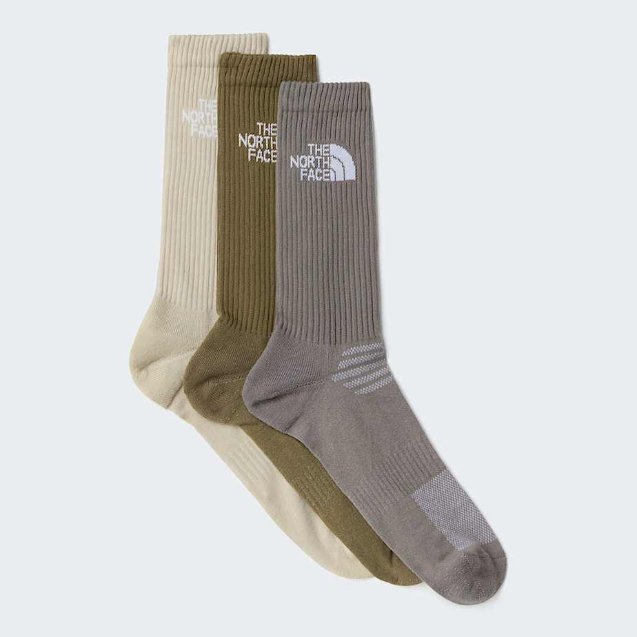 Multi Sport Cushion Crew Socks TNF Stone SlabDesert StoneCedar HERO