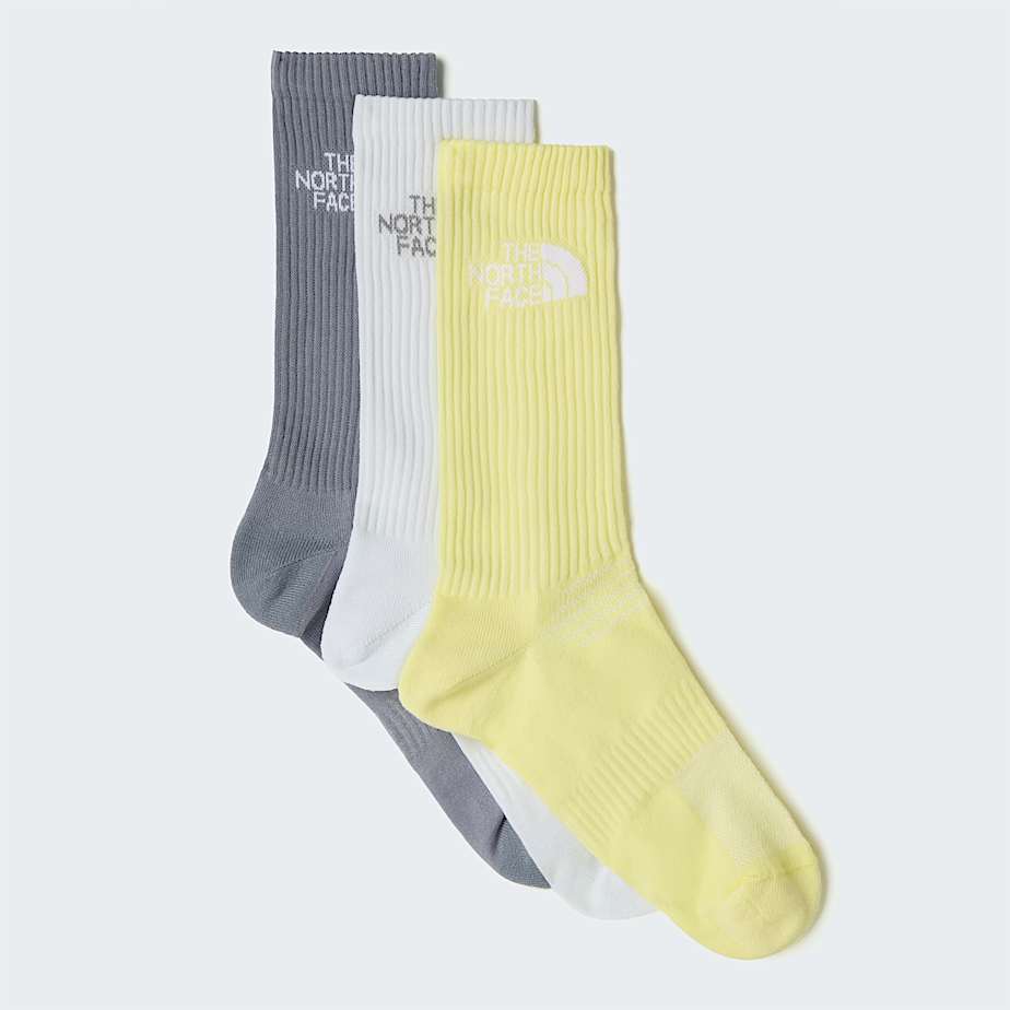 Multi Sport gepolsterte CrewSocken TNF Transcendent GreyPearl StoneLemon Mist HERO