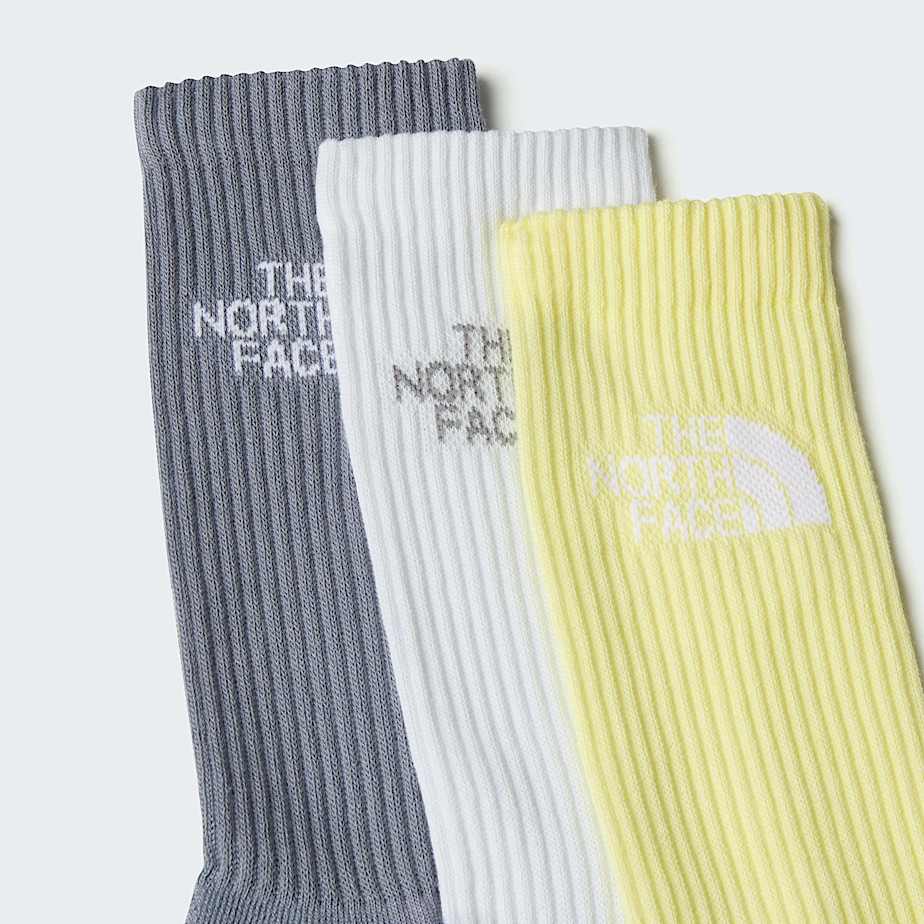 Multi Sport gepolsterte CrewSocken TNF Transcendent GreyPearl StoneLemon Mist ALT1