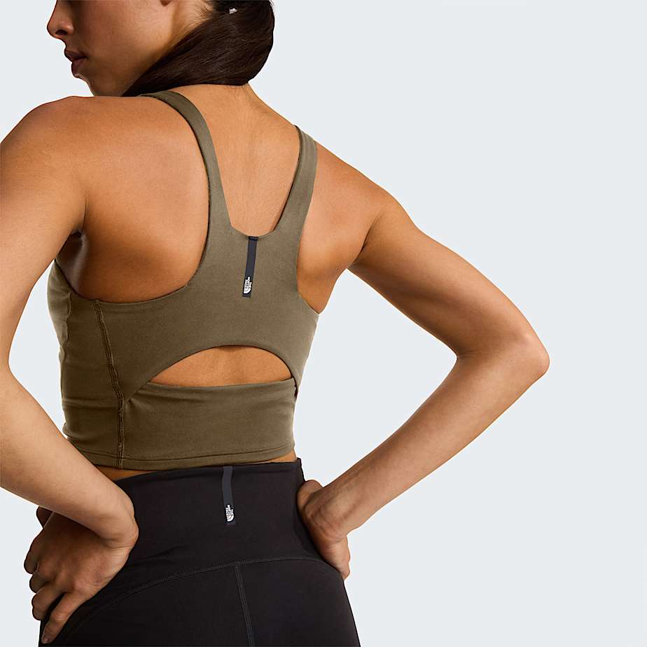 Womens Jaida Longline Bra TNF New Taupe Green ALT4