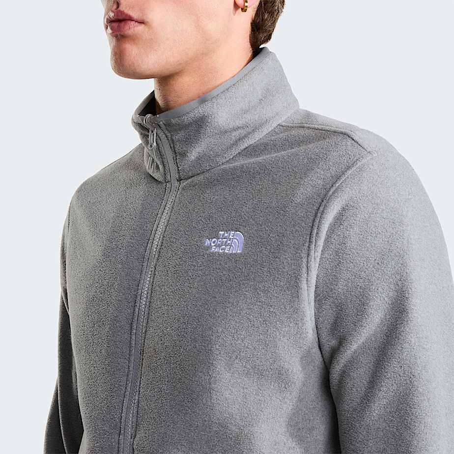Pile Glacier con cerniera integrale da uomo TNF TNF Mid Grey Heather ALT5