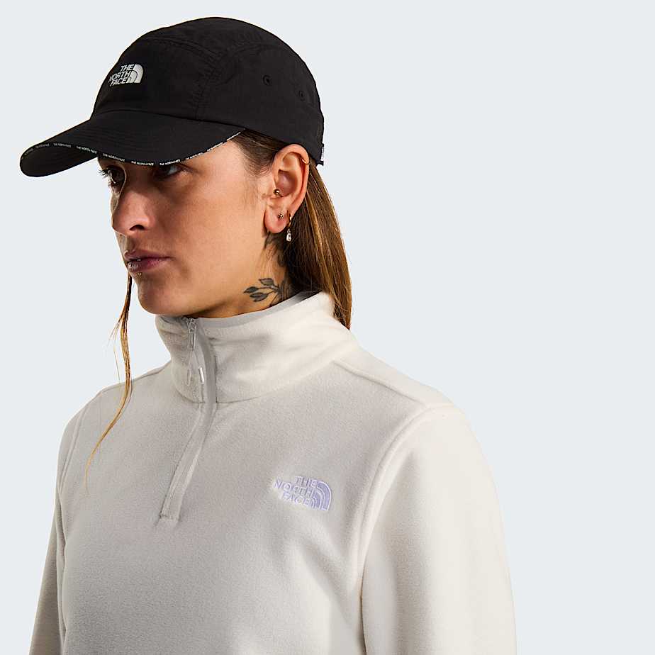 Glacierfleece met kwartrits voor dames TNF White Dune ALT4