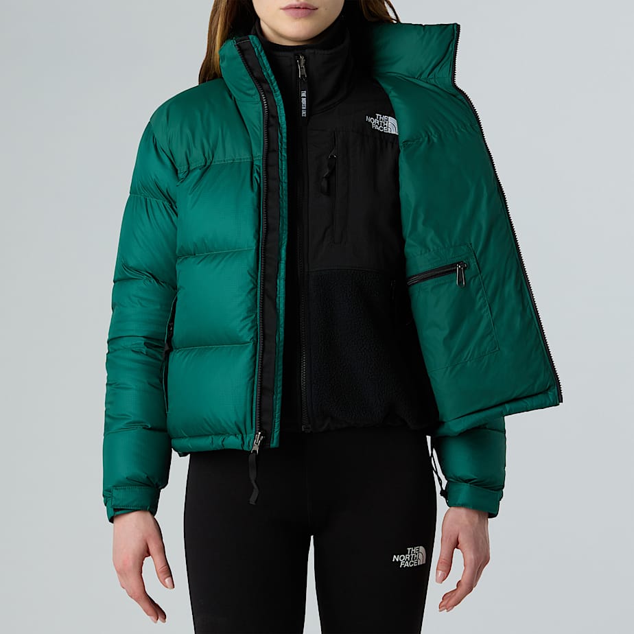 1996 Retro Nuptse Jacke fr Damen TNF Hunter Green ALT10