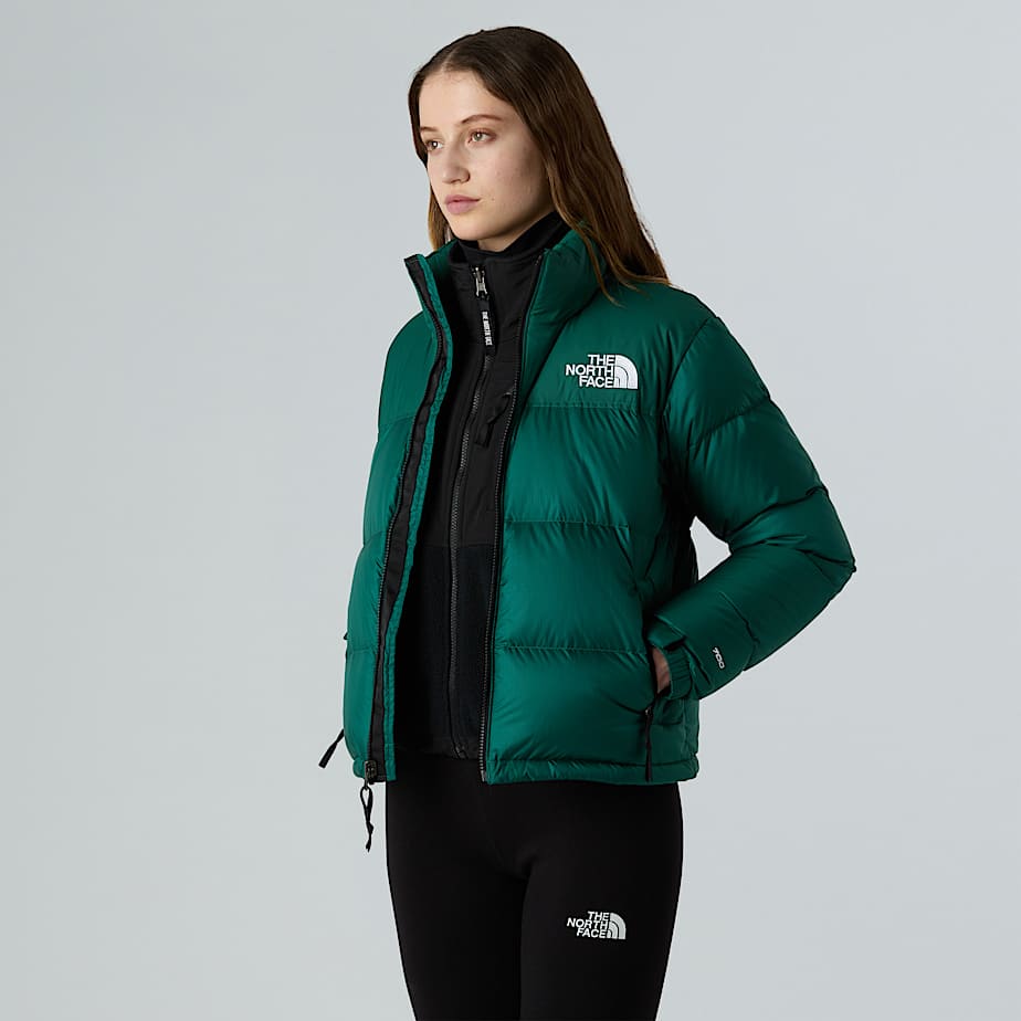 1996 Retro Nuptse Jacke fr Damen TNF Hunter Green ALT7
