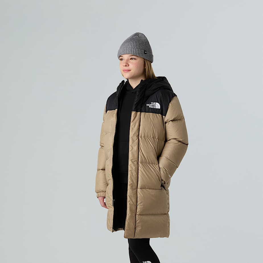 Nuptse Long Parka fr Jugendliche TNF Mushroom Grey ALT13