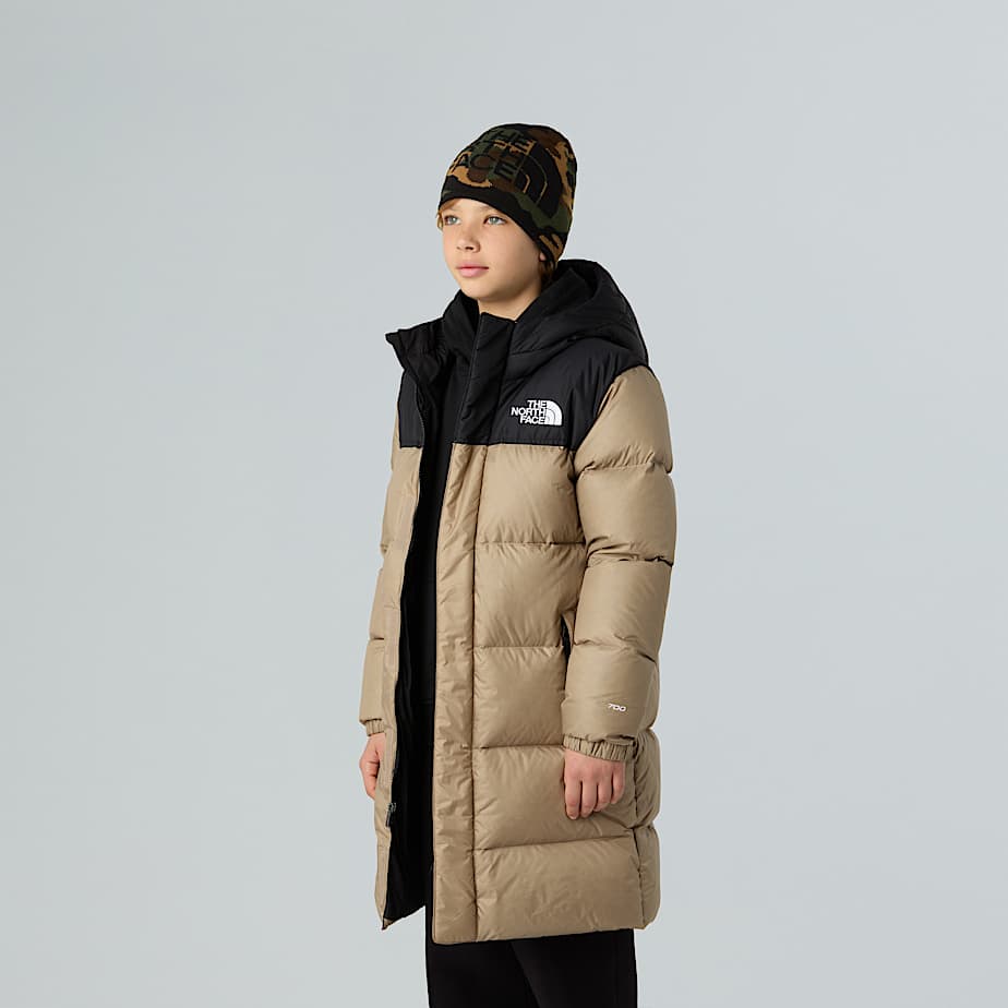 Nuptse Long Parka fr Jugendliche TNF Mushroom Grey ALT7