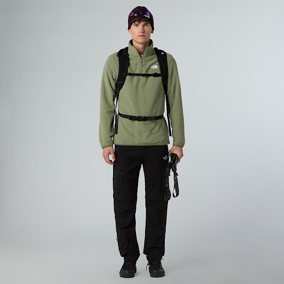 Glacierfleece met kwartrits voor heren TNF Bark Mist ALT5