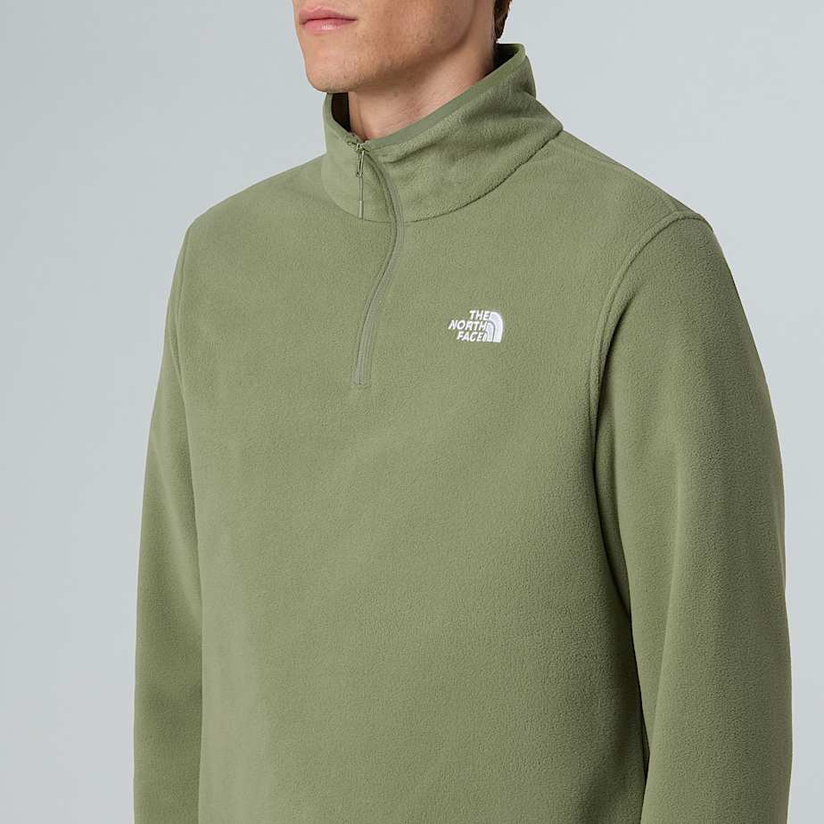 Glacierfleece met kwartrits voor heren TNF Bark Mist ALT7