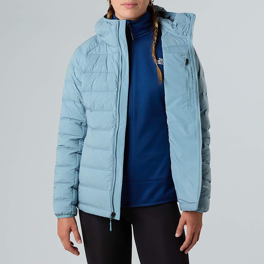 Abseil Stretch Down Hooded Jacket W TNF Shallow Blue ALT10