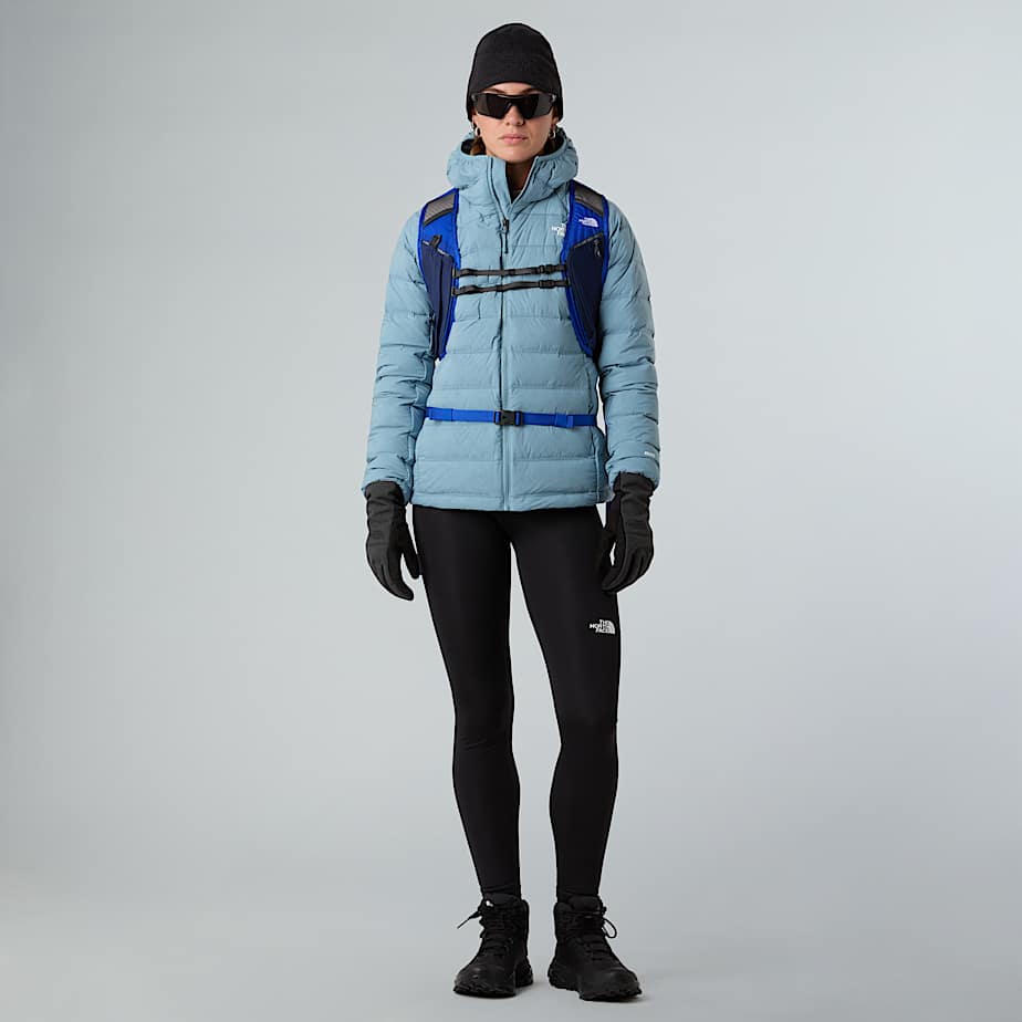 Abseil Stretch Down Hooded Jacket W TNF Shallow Blue ALT5