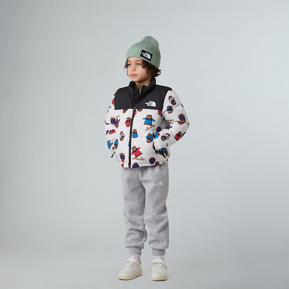 1996 Retro Nuptse Jacke mit Aufdruck fr Kinder TNF ALT5