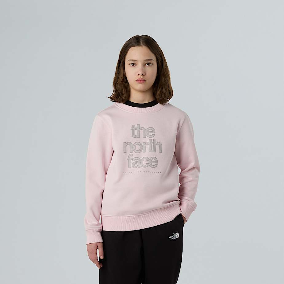 Reflektierendes  relaxt geschnittenes Logo Sweatshirt fr Mdchen TNF ALT4