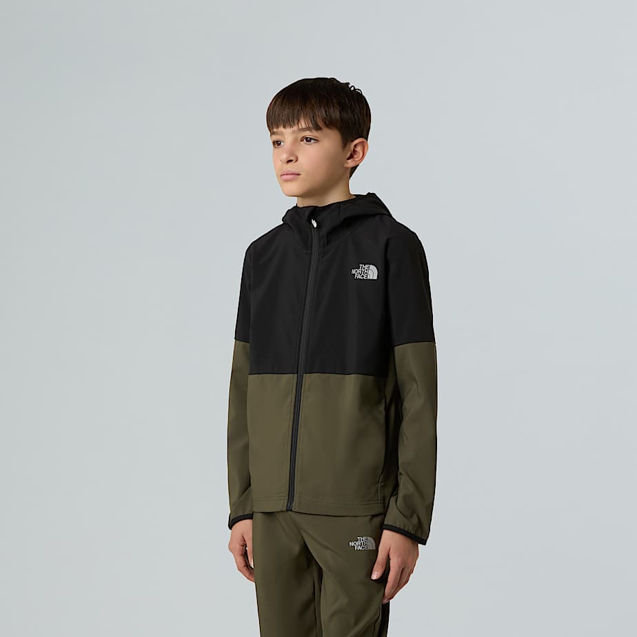 On The Trail Kapuzenjacke mit durchgehendem RV fr Jungen TNF TNF BlackNew Taupe Green ALT4