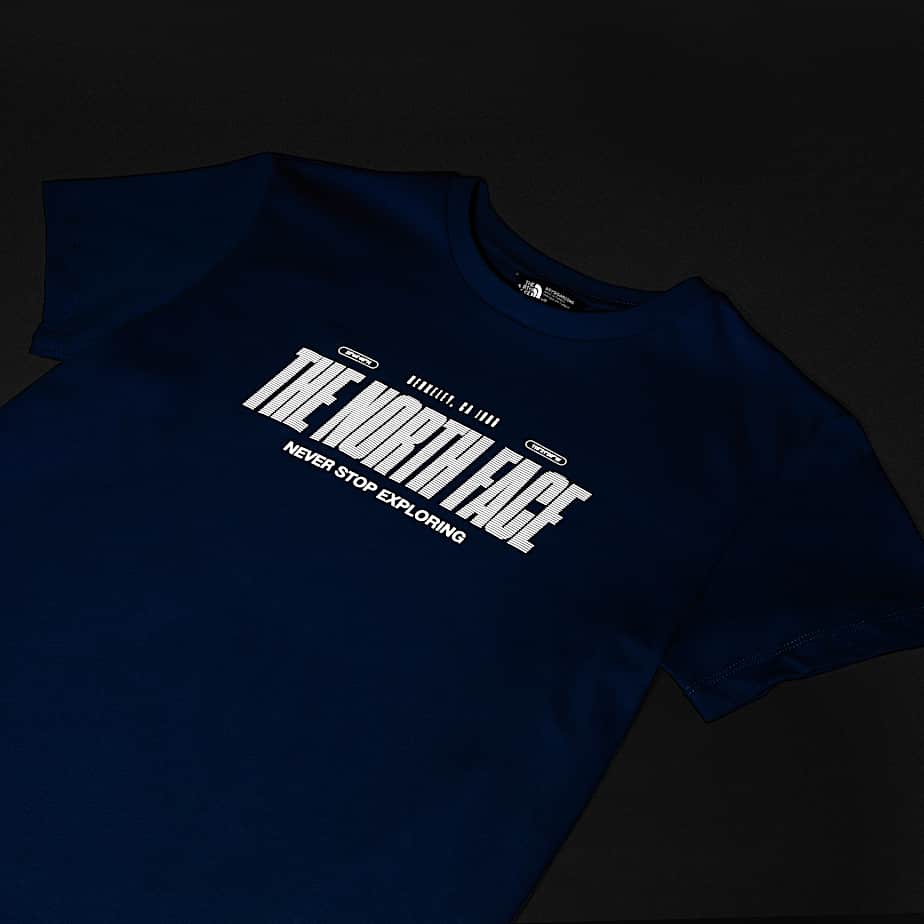 Logo reflektierendes  relaxt geschnittenes TShirt fr Jungen TNF ALT19