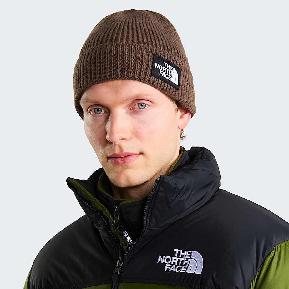 TNF Logo Box Cuffed Beanie TNF ALT1