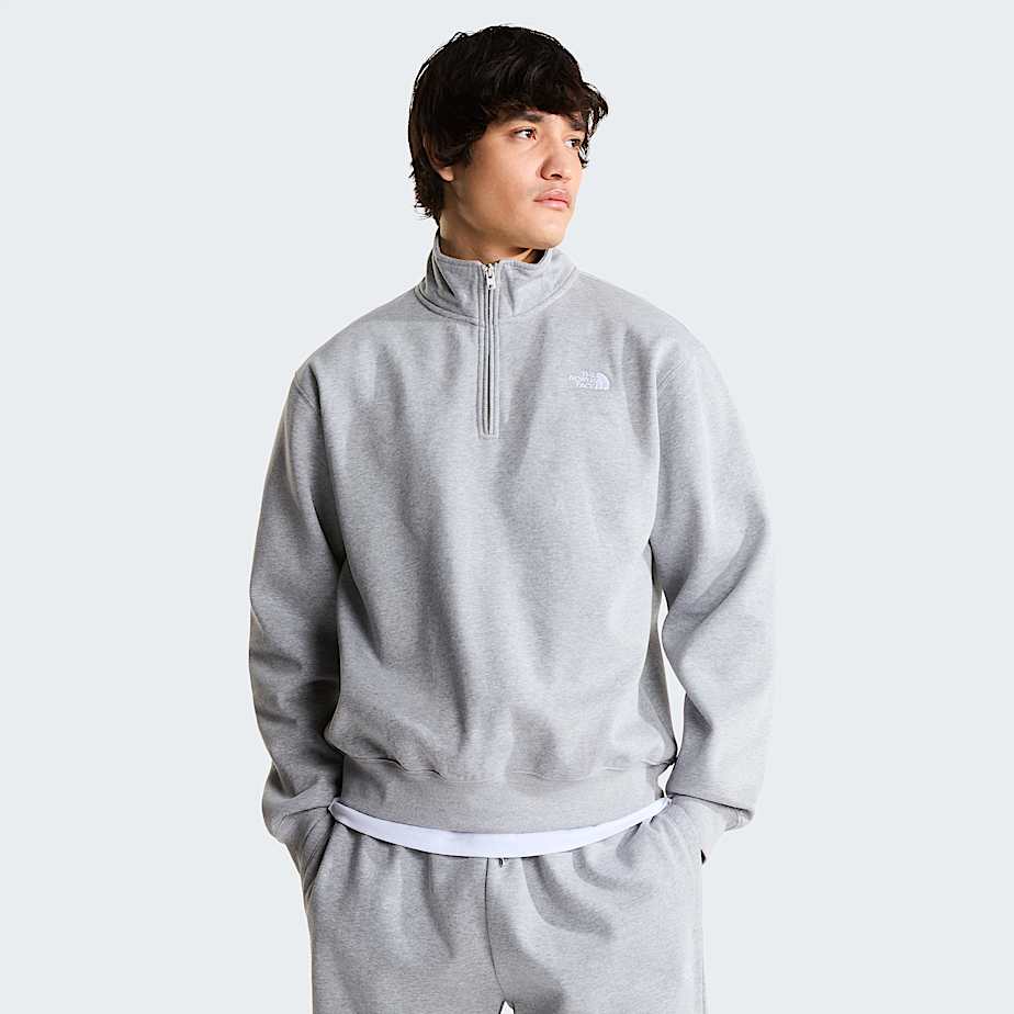 Mens Essential Simple Dome Relaxed 14 Zip Sweatshirt TNF HERO