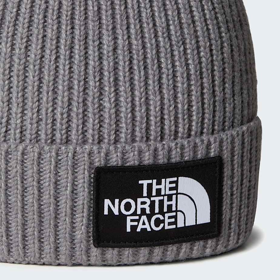 TNF Logo Boxbeanie met omslag voor kids TNF TNF Medium Grey Heather ALT2