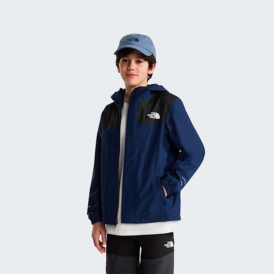 Boys Antora Rain Jacket TNF Summit Navy ALT4