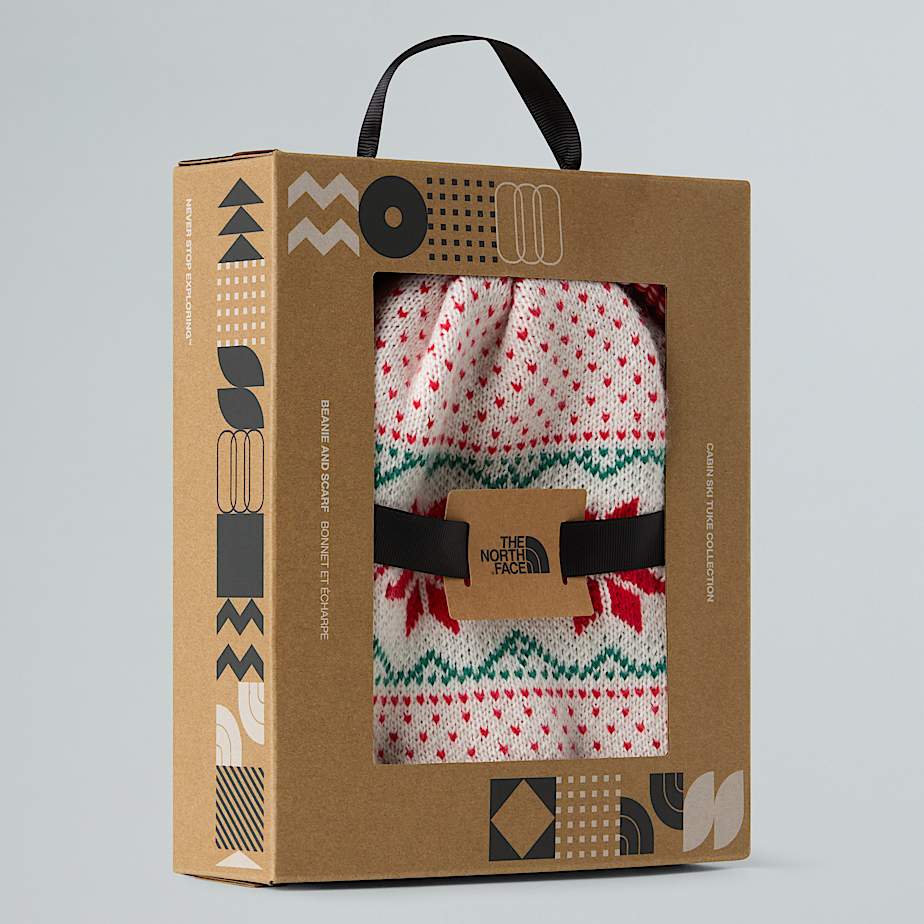 Cabin Ski Tuke Beanie and Scarf Set TNF ALT5