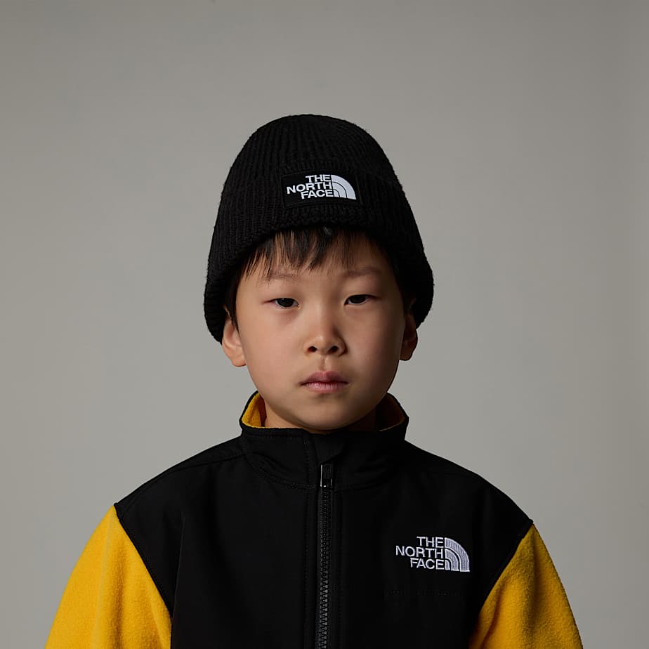 Dziecięca czapka beanie z mankietem i prostokątnym logo TNF