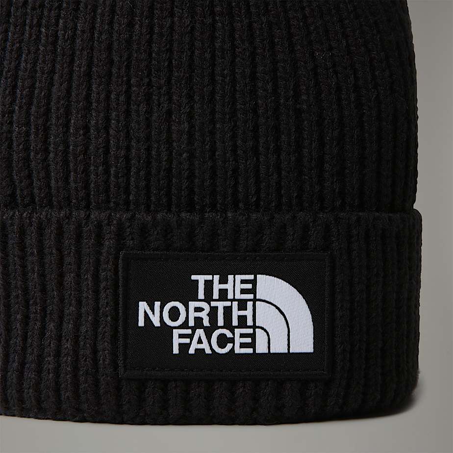 Dziecięca czapka beanie z mankietem i prostokątnym logo TNF