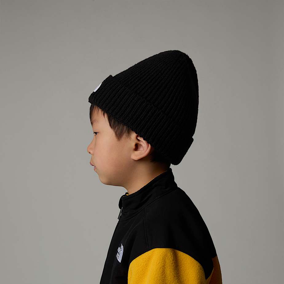 Dziecięca czapka beanie z mankietem i prostokątnym logo TNF