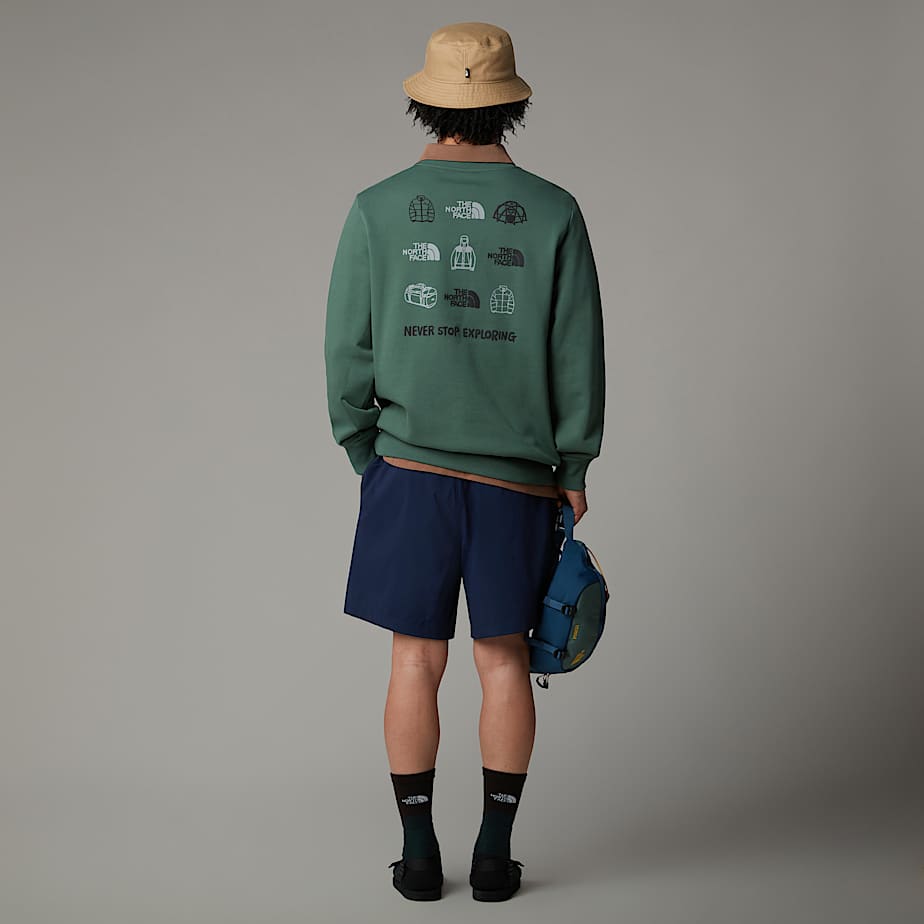 Sudadera con estampado gráfico Outdoor para hombre
