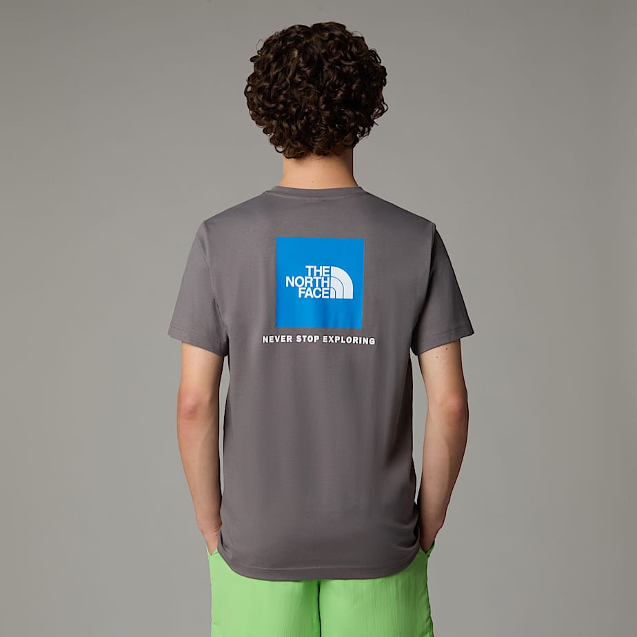 The North Face Redbox T-shirt Für Herren Smoked Pearl-hero Blue Größe M male